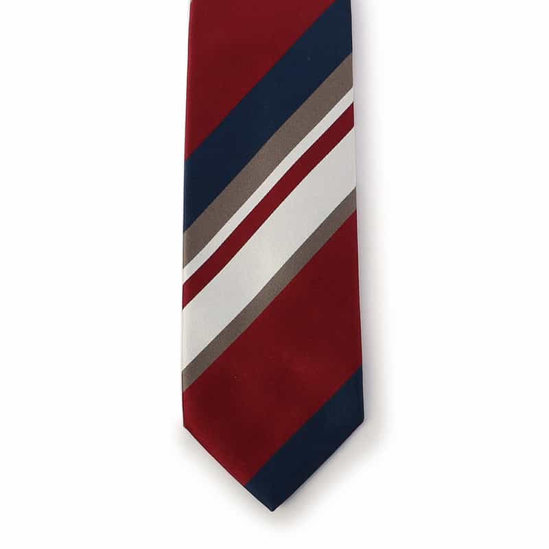STEFANO BIGI ストライプ柄タイ RED