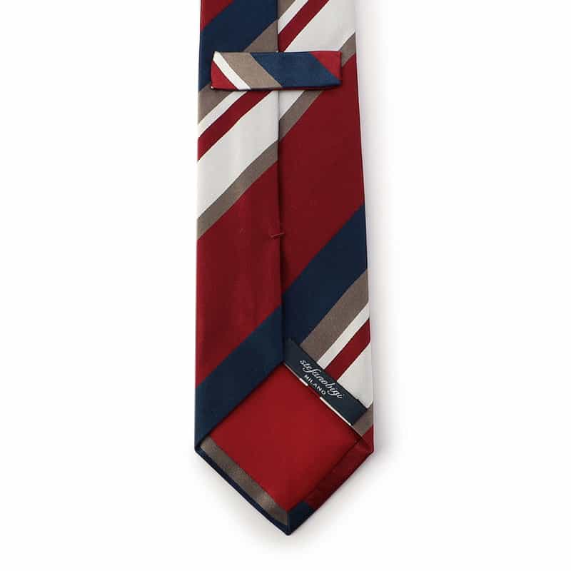 STEFANO BIGI ストライプ柄タイ RED
