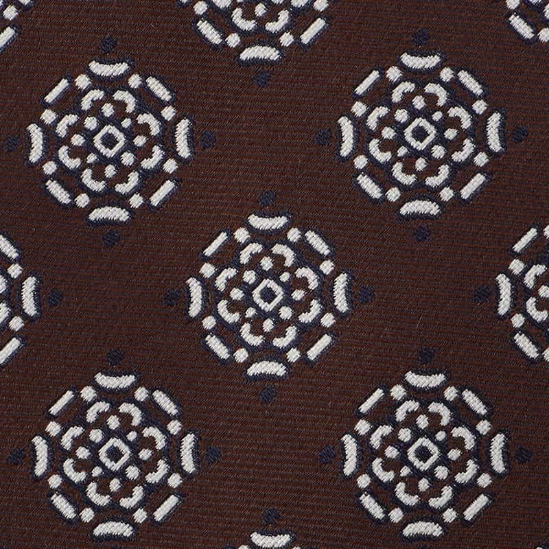 STEFANO BIGI メダリオン柄タイ BROWN