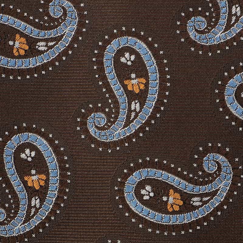 STEFANO BIGI ペイズリー柄タイ BROWN