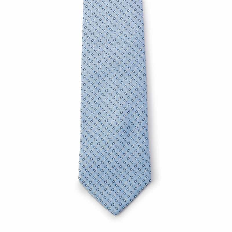 STEFANO BIGI ペイズリー柄タイ LIGHT BLUE