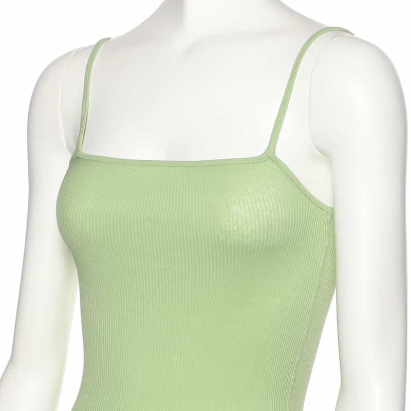 AURALEE リブキャミソール LIGHT GREEN