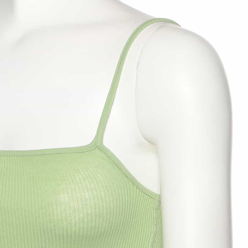 AURALEE リブキャミソール LIGHT GREEN