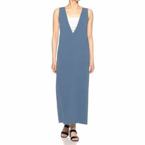 Vネック ニットドレス