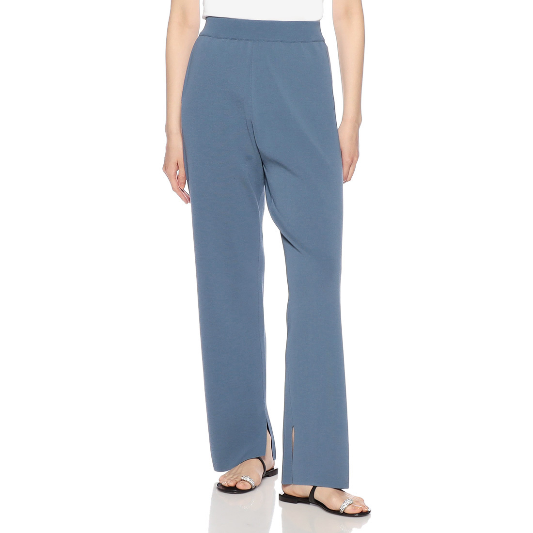 スリット ニットパンツ