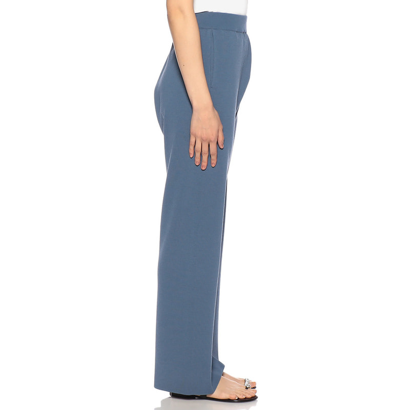 AURALEE スリット ニットパンツ BLUE