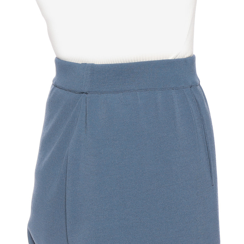 AURALEE スリット ニットパンツ BLUE