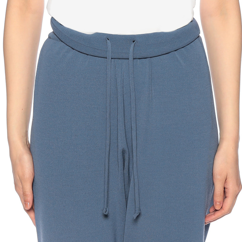 AURALEE スリット ニットパンツ BLUE