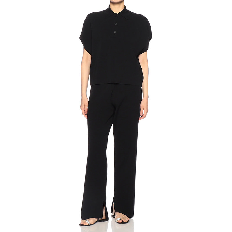 AURALEE スリット ニットパンツ BLACK