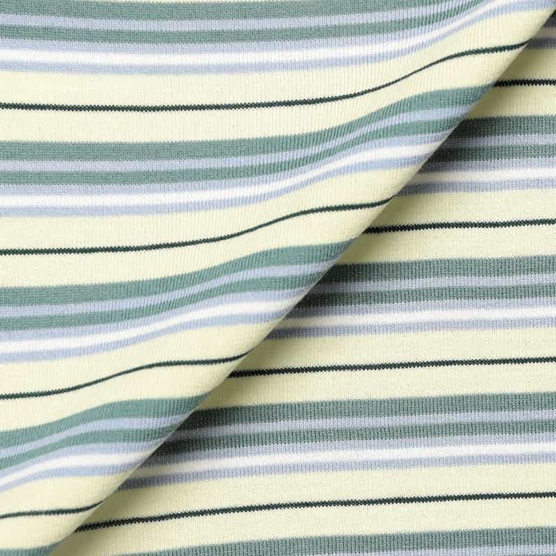 AURALEE クロップド ボーダーカットソー LIGHT GREEN