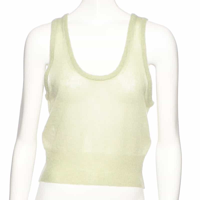 AURALEE ニットベスト LIGHT GREEN