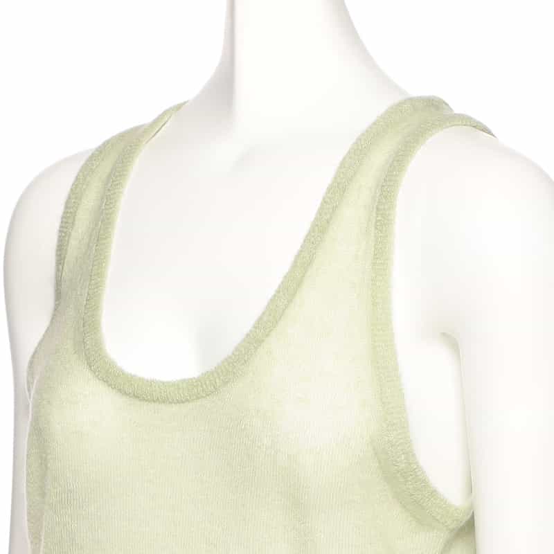 AURALEE ニットベスト LIGHT GREEN