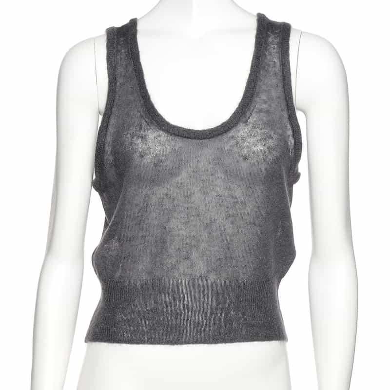 AURALEE ニットベスト DARK GRAY