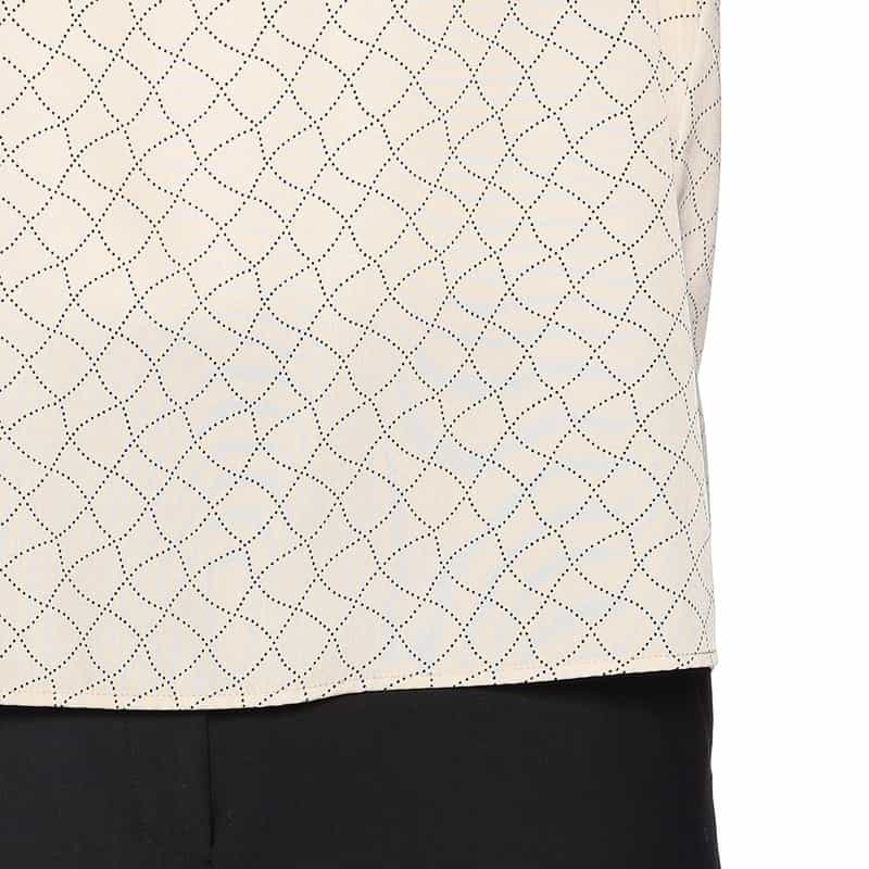 BARNEYS NEW YORK ウォッシャブル 2WAYボウタイブラウス LT BEIGE