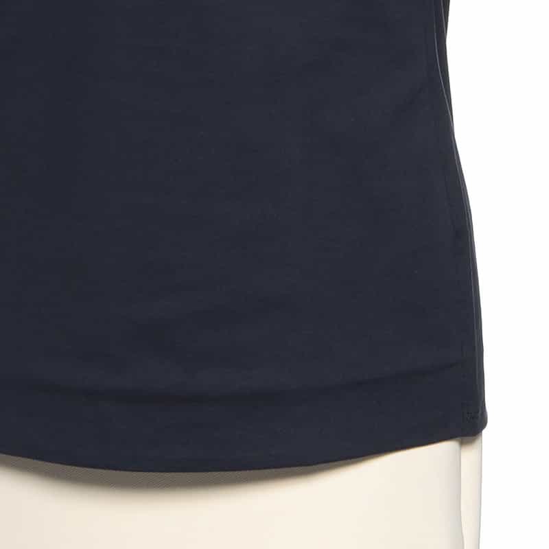 BARNEYS NEW YORK ウォッシャブル コットンUネックカットソー NAVY