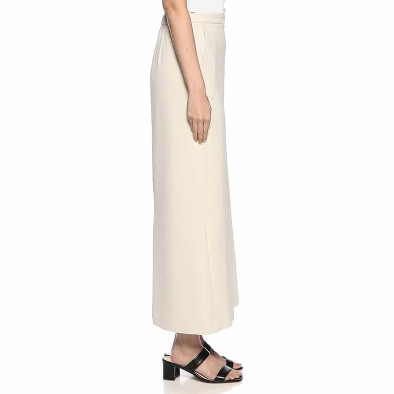 BARNEYS NEW YORK ウォッシャブル ドローストリング ジャージーロングスカート IVORY