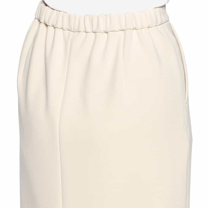 BARNEYS NEW YORK ウォッシャブル ドローストリング ジャージーロングスカート IVORY