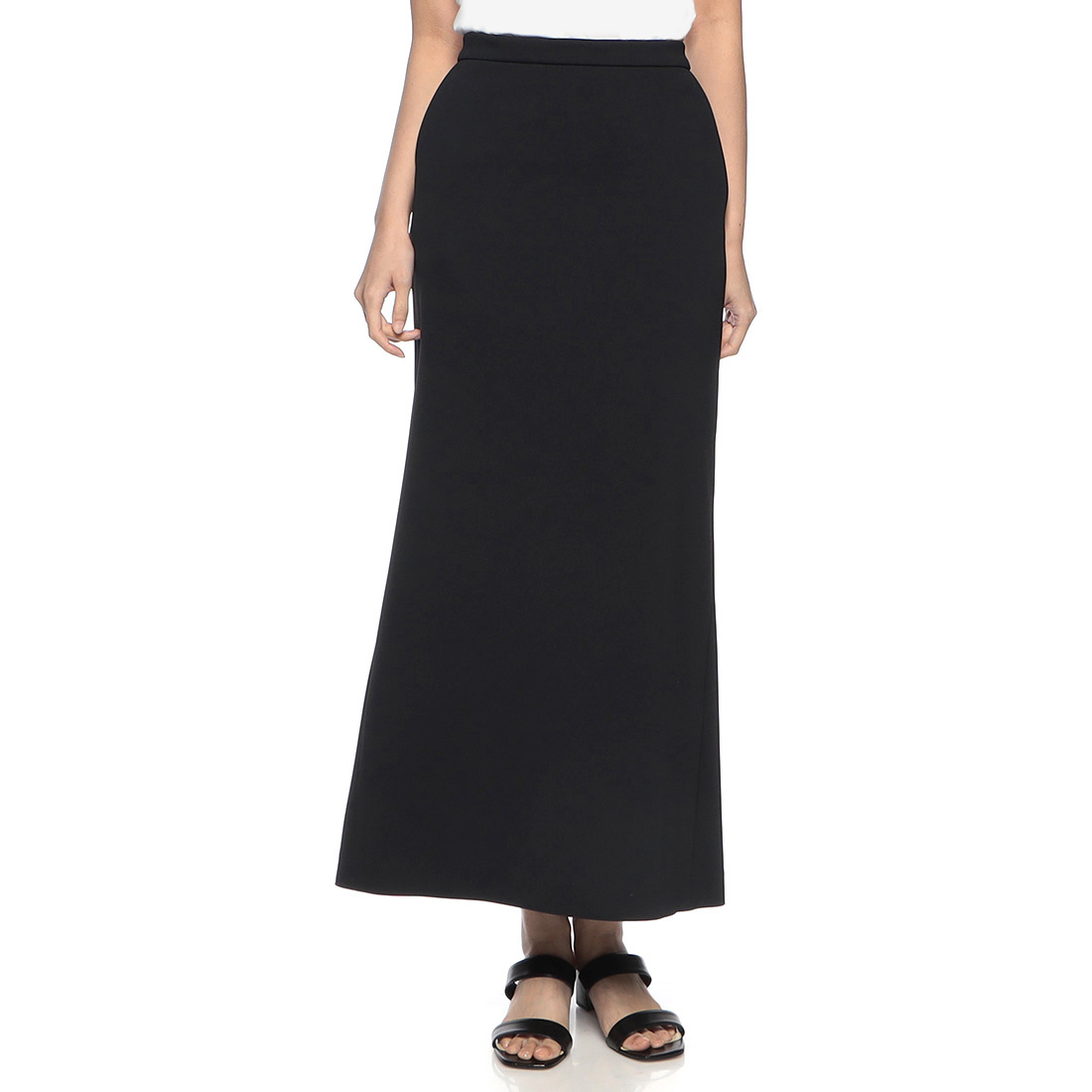 ウォッシャブル ドローストリング ジャージーロングスカート