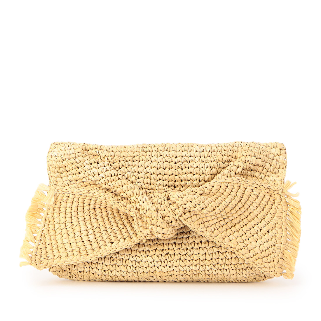 ラフィアクラッチバッグ