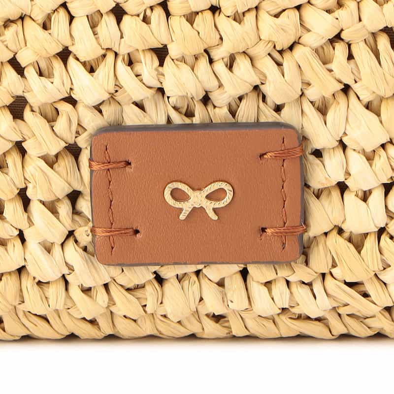 ANYA HINDMARCH ラフィアクラッチバッグ BEIGE