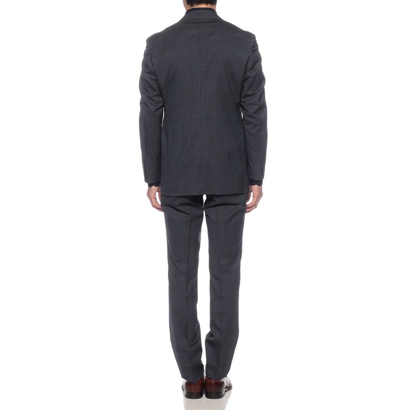 BARNEYS NEW YORK チェック柄スーツ NAVY