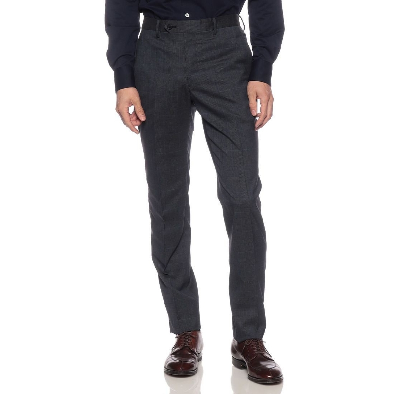 BARNEYS NEW YORK チェック柄スーツ NAVY