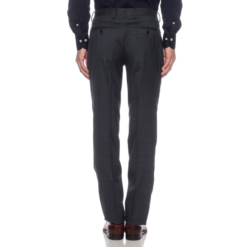 BARNEYS NEW YORK チェック柄スーツ NAVY