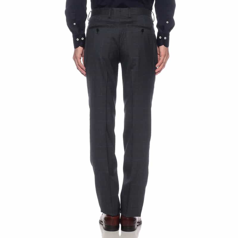 BARNEYS NEW YORK チェック柄スーツ NAVY