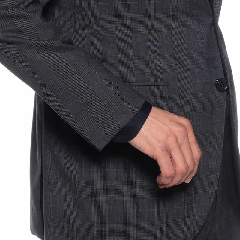 BARNEYS NEW YORK チェック柄スーツ NAVY