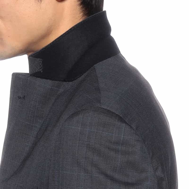 BARNEYS NEW YORK チェック柄スーツ NAVY