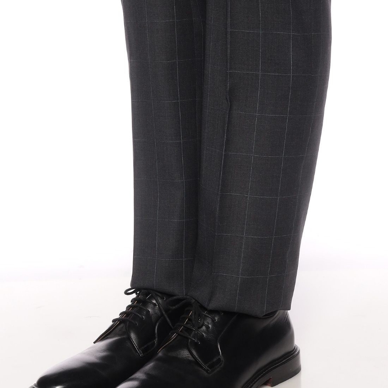 BARNEYS NEW YORK ウインドーペーン柄スーツ DARK GRAY