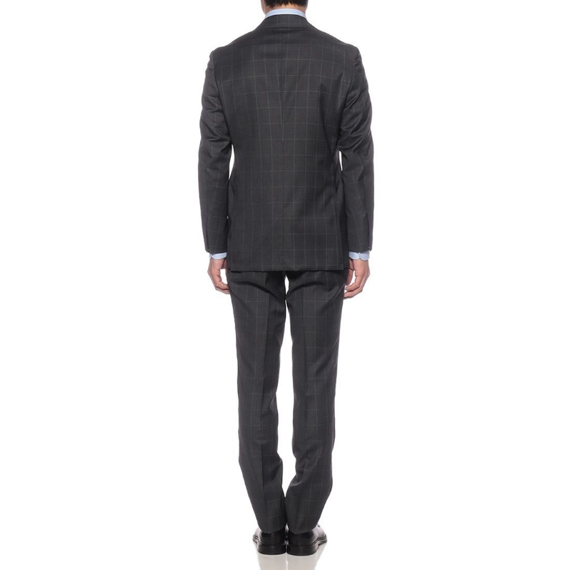 BARNEYS NEW YORK ウインドーペーン柄スーツ DARK GRAY