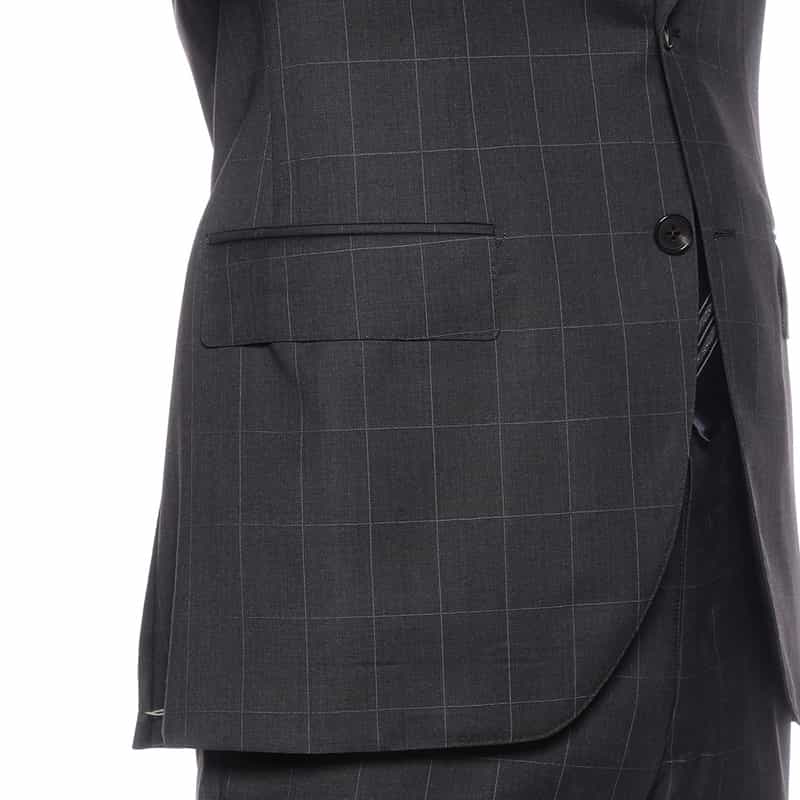 BARNEYS NEW YORK ウインドーペーン柄スーツ DARK GRAY