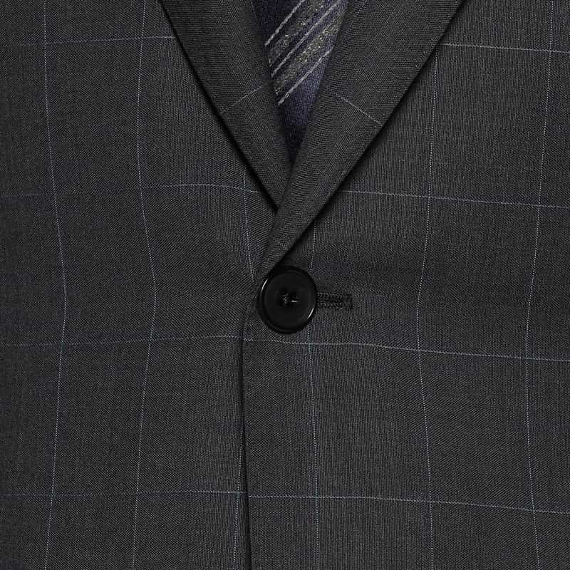 BARNEYS NEW YORK ウインドーペーン柄スーツ DARK GRAY