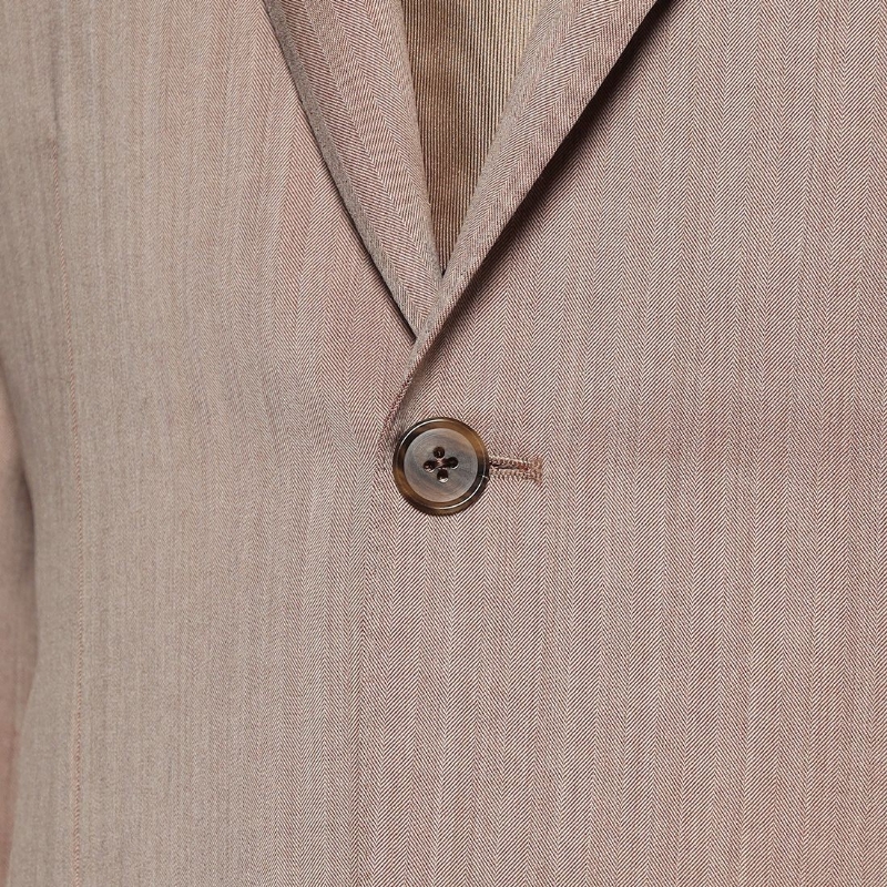 BARNEYS NEW YORK ヘリンボーン柄スーツ BEIGE