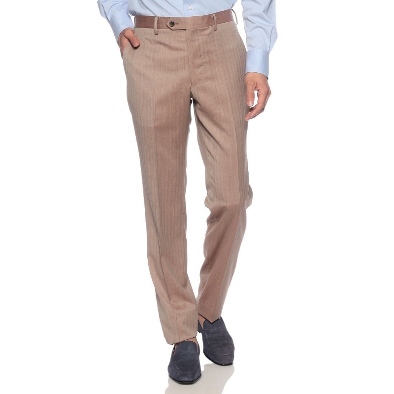 BARNEYS NEW YORK ヘリンボーン柄スーツ BEIGE