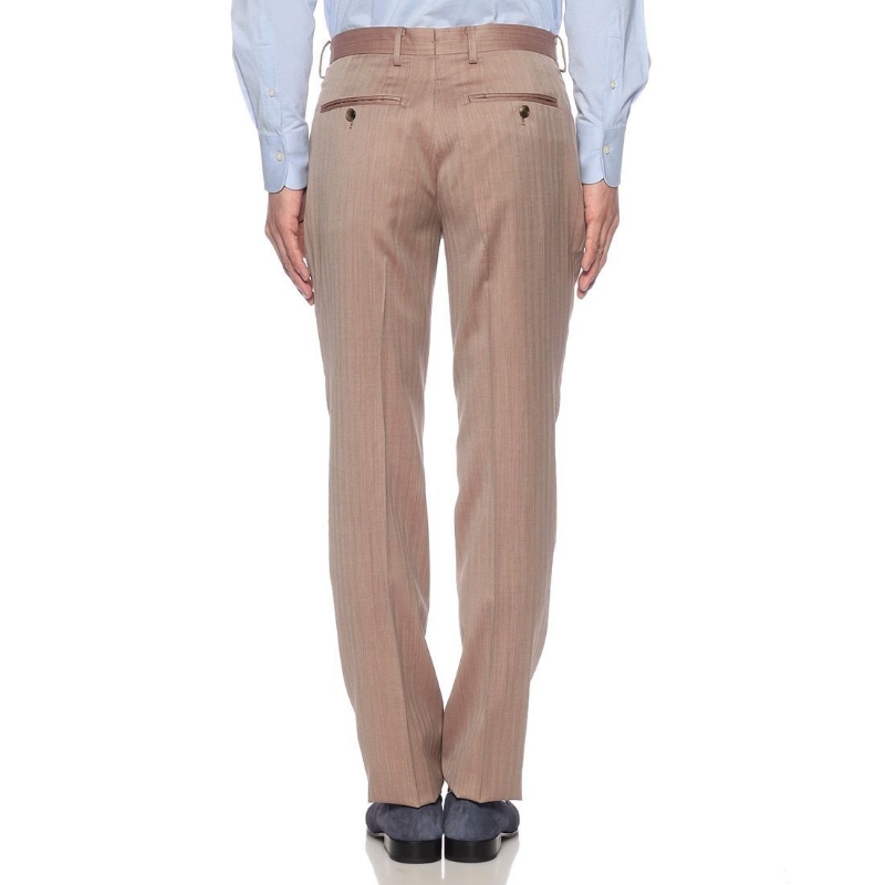 BARNEYS NEW YORK ヘリンボーン柄スーツ BEIGE