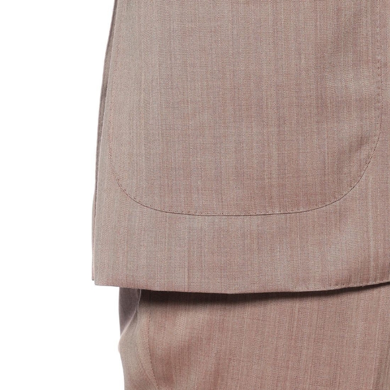 BARNEYS NEW YORK ヘリンボーン柄スーツ BEIGE