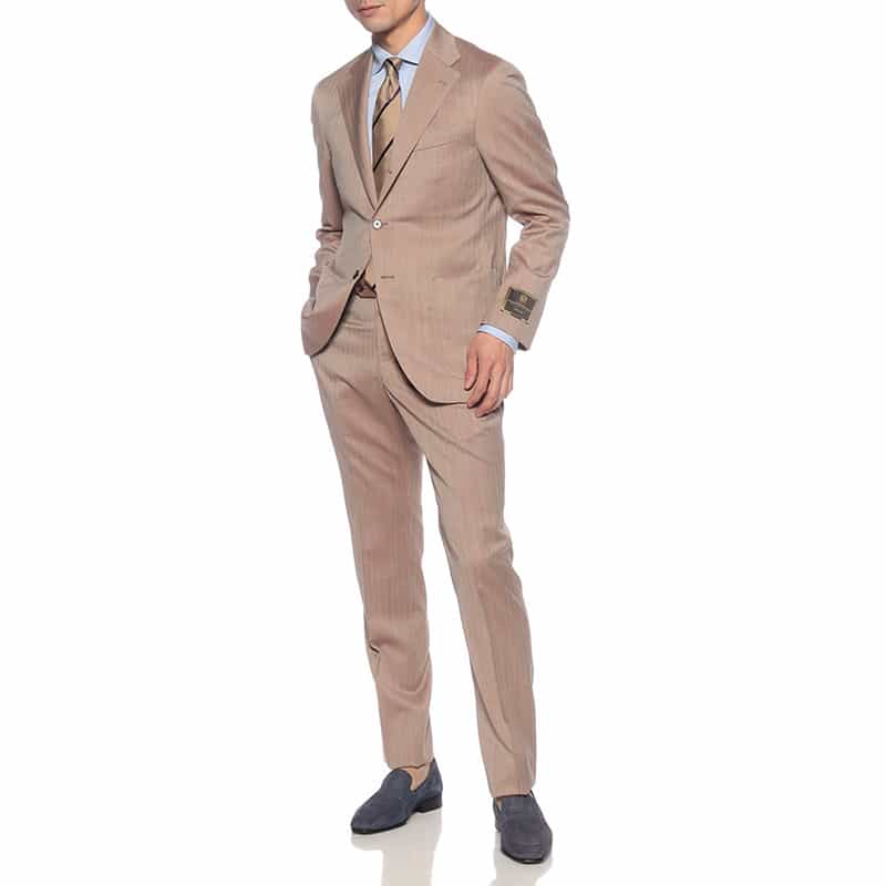 新品！ NewYorker ブラウン　ヘリーボーンウールスーツ ヘリンボーン柄スーツ（2213870）｜BARNEYS NEW YORK(バーニーズ