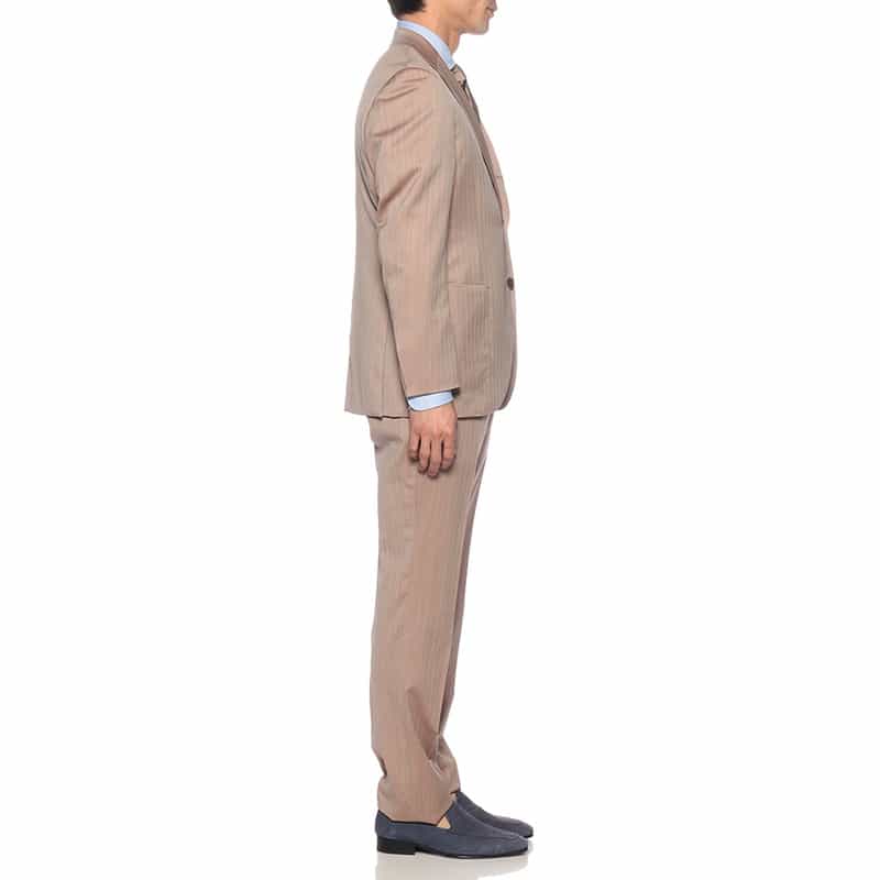 BARNEYS NEW YORK ヘリンボーン柄スーツ BEIGE