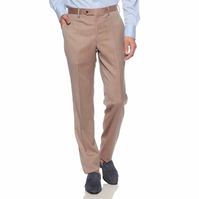 BARNEYS NEW YORK ヘリンボーン柄スーツ BEIGE