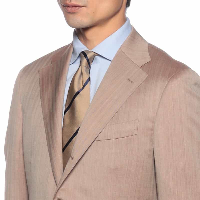 BARNEYS NEW YORK ヘリンボーン柄スーツ BEIGE