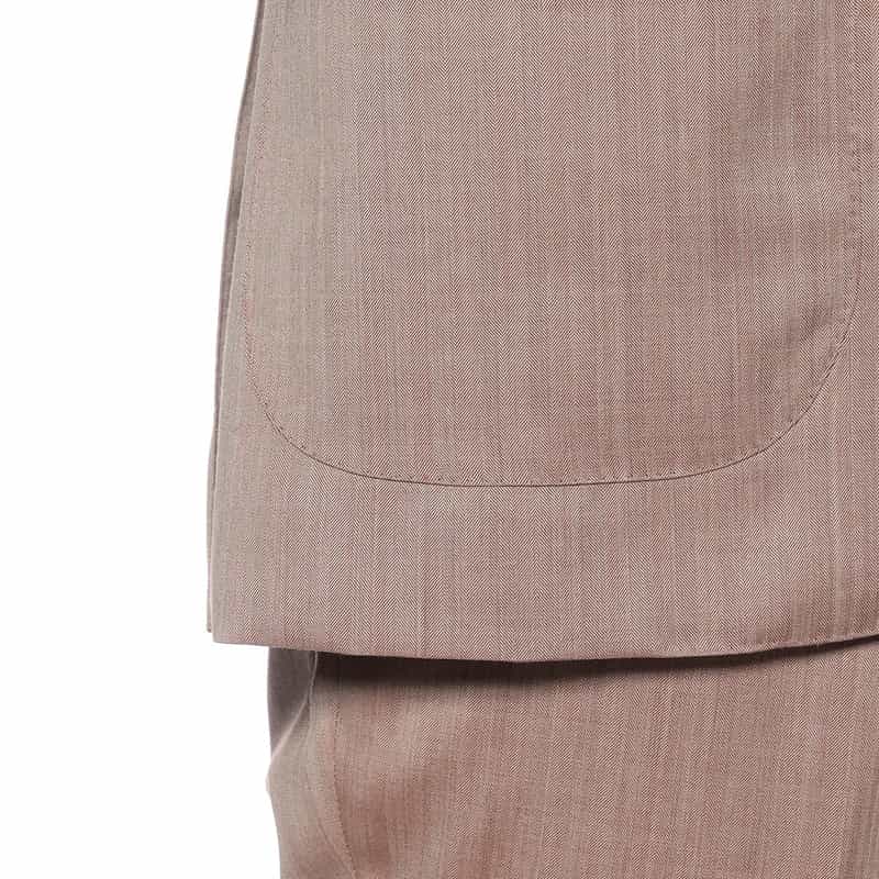 BARNEYS NEW YORK ヘリンボーン柄スーツ BEIGE