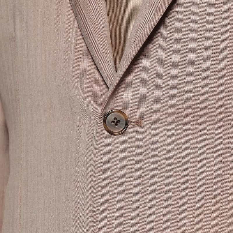 BARNEYS NEW YORK ヘリンボーン柄スーツ BEIGE