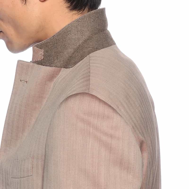 BARNEYS NEW YORK ヘリンボーン柄スーツ BEIGE
