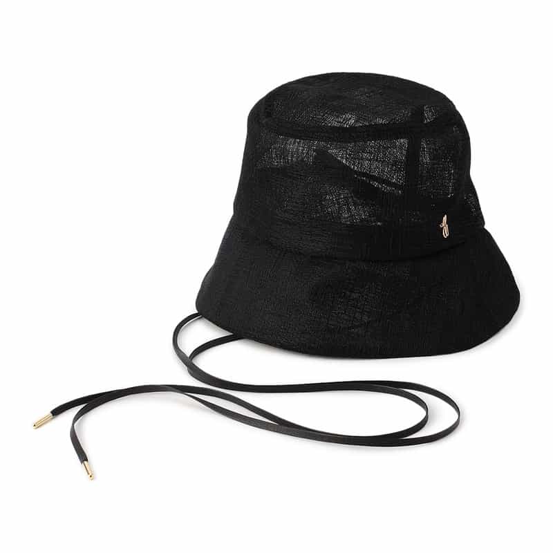 ENTWURFEIN レース地バケットハット BLACK