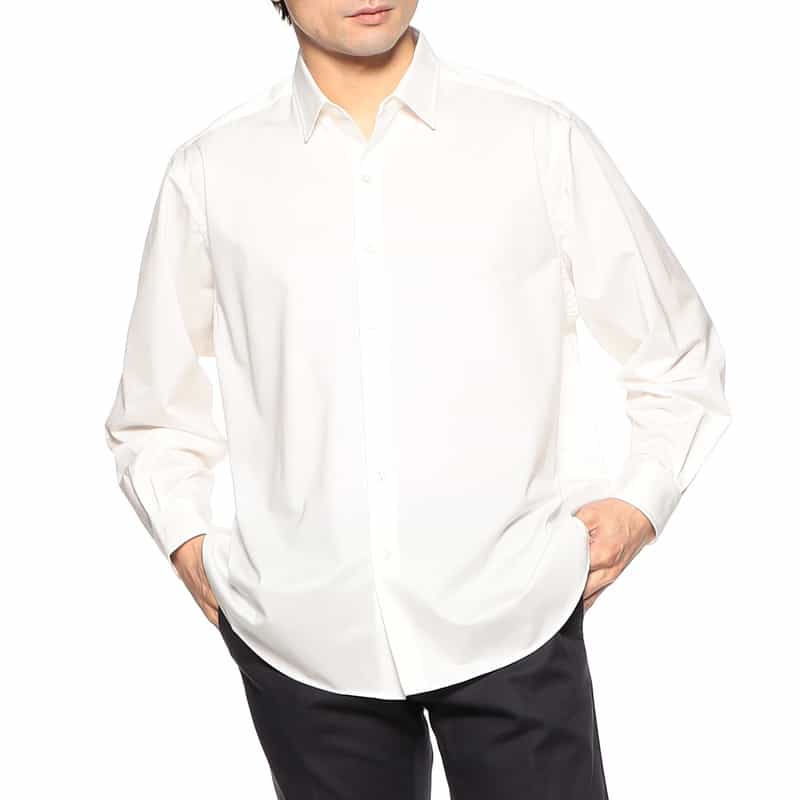 KANEMASA PHIL. レギュラーカラーシャツ WHITE