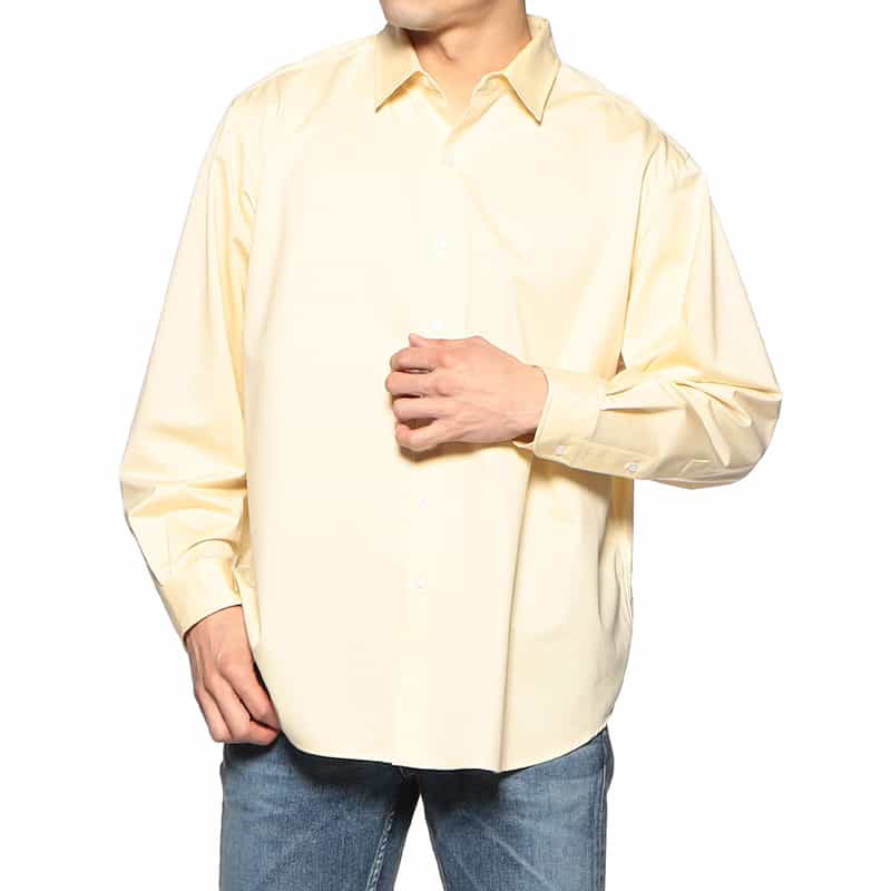 KANEMASA PHIL. レギュラーカラーシャツ YELLOW
