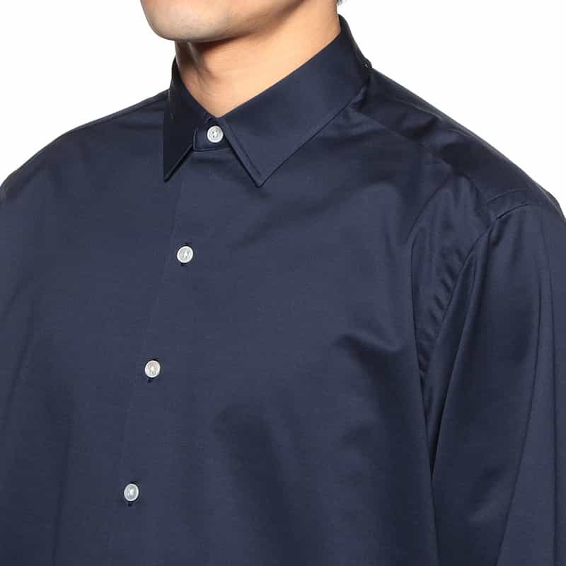 KANEMASA PHIL. レギュラーカラーシャツ NAVY