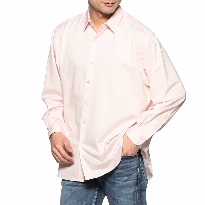 KANEMASA PHIL. レギュラーカラーシャツ LIGHT PINK